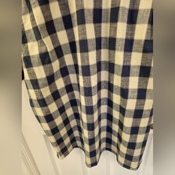 NWT L.L. Bean Men's Vintage Indigo Blue Plaid Short Sleeve  Shirt Size XL - Picture 9 of 15